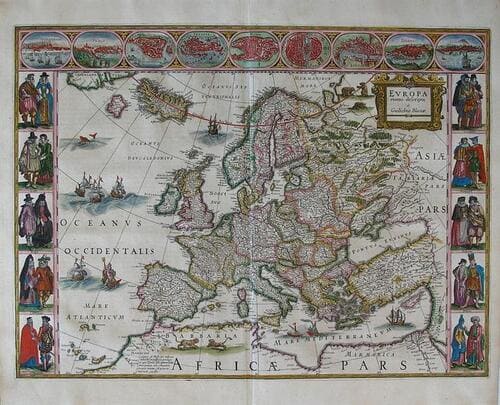 Joan Blaeu, Europe map (1662)