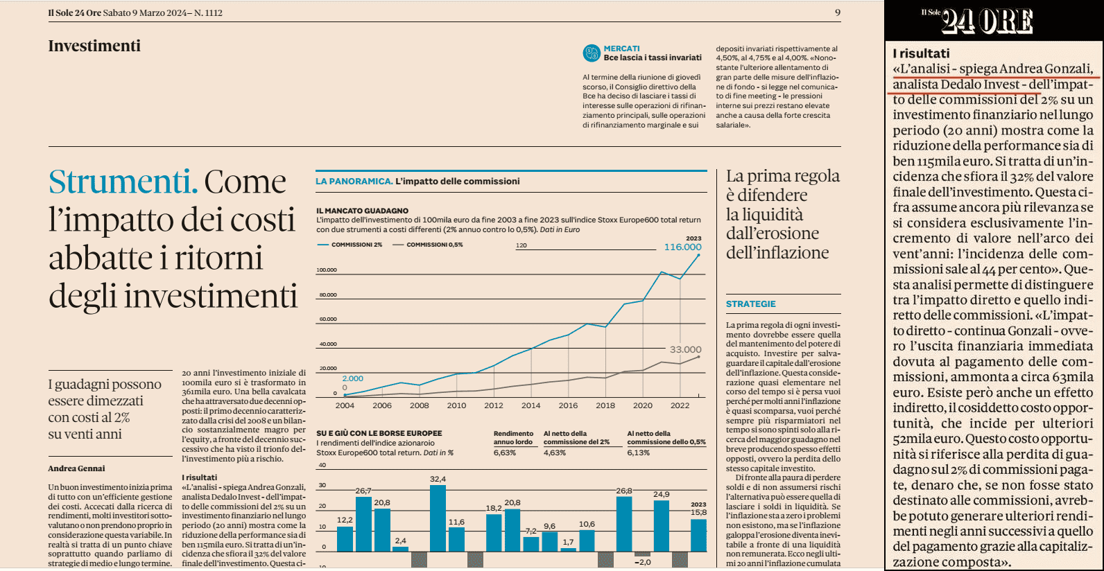 Dedalo Invest Il Sole 24 Ore Plus 9 marzo 2024 1