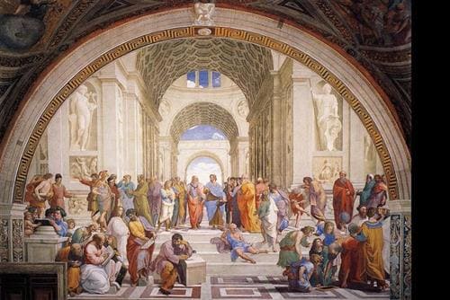 Raffaello, Scuola di Atene (1509-1511) La portata dell'idealismo platonico